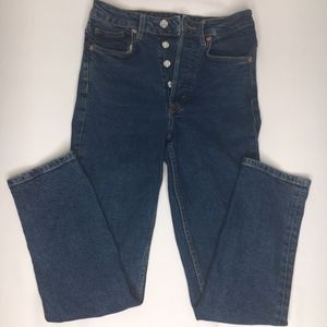 H & M  Vintage Style High Wait Button Fly Jeans